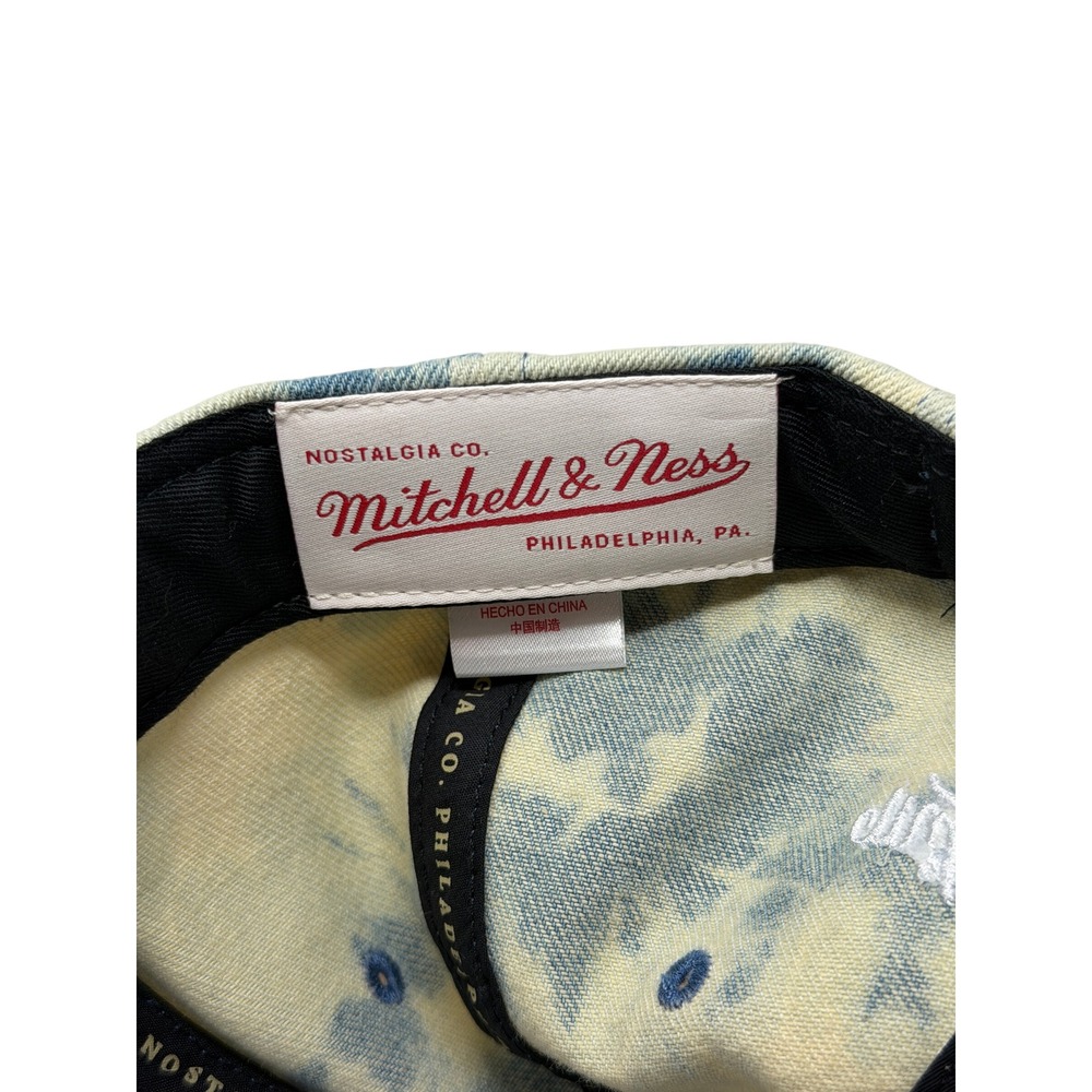 Mitchell & Ness LA Galaxy Snapback Hat Blue White Tie Dye MLS Soccer Cap Mens - Picture 3 of 8